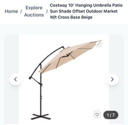 New umbrella with cross base (open box)
