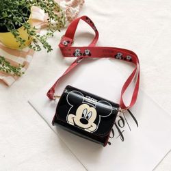 Shoulders Bag Wide Strap Cartoon Print Small Crossbody Bag For Kids Minnie.
