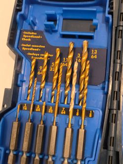 Titanium Drill Bit Set with SpeedLoad+ Chuck