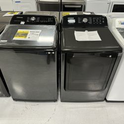 New Washer Dryer Set Black Smart 1 Year Warranty 