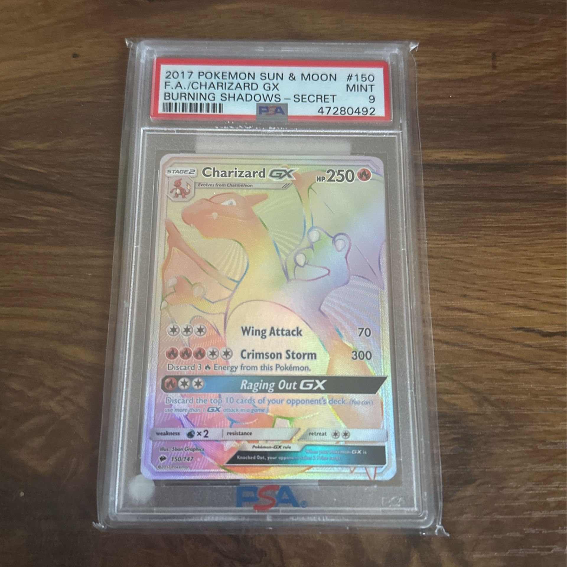 Pokemon Psa 9 Rainbow Rare Charizard