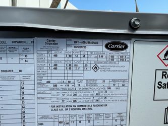 Carrier 3Ton Rooftop HVAC Unit