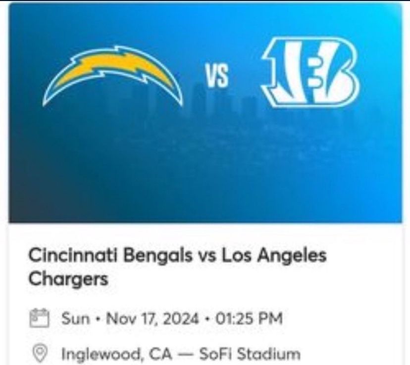 Bengals Vs Chargers Tickets 