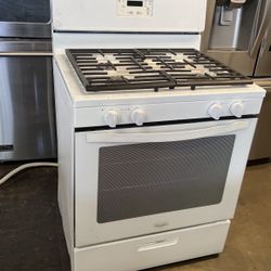 Whirlpool 30”wide Gas Range Stove in White With Heavy Duty Grates 