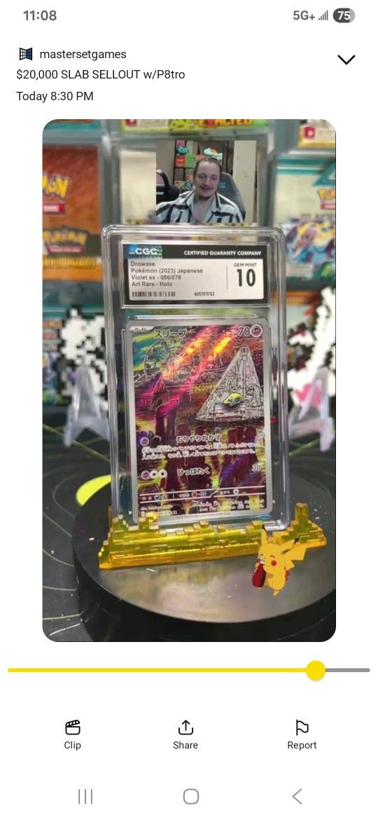 Pokémon card. Graded, 10.