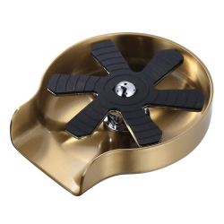 5 in. Metal Glass Rinser for Kitchen Sinks in Gold