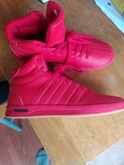 Men's Red K-Swiss High Tops - Size 10