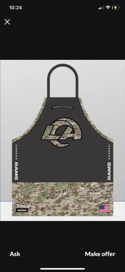 Los Angeles Rams bbq apron salute to service