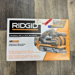 RIDGID R86065B 18V Brushless Cordless 3” x 18” Belt Sander, Tool Only