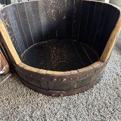 Doggie Wine Barrel Bed