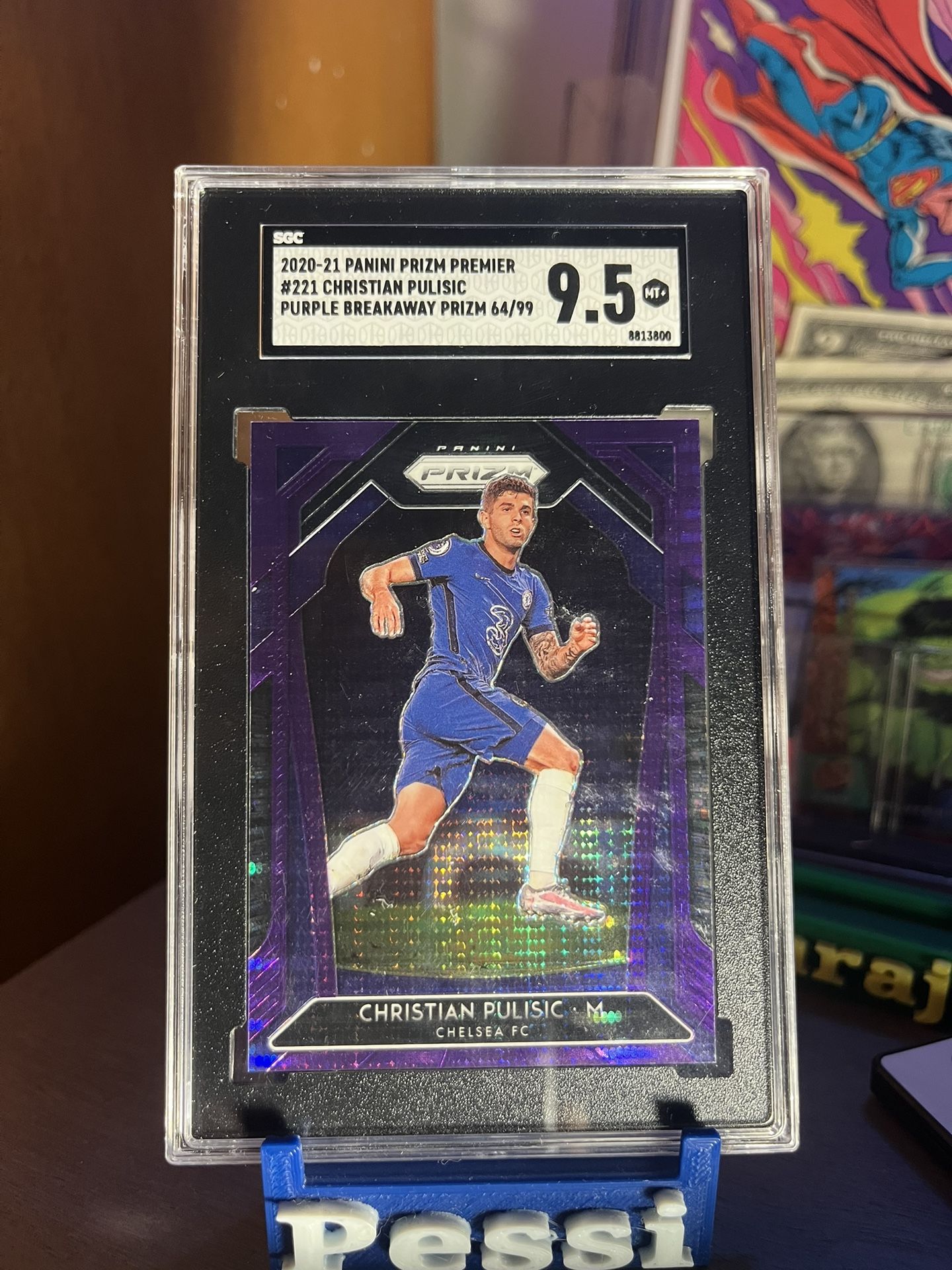 2020-21 Panini Prizm Premier Christian Pulisic Purple Breakaway 64/99