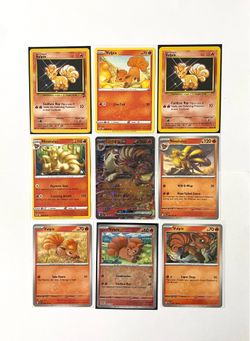 Set of 9 Vulpix Ninetales Pokemon Cards