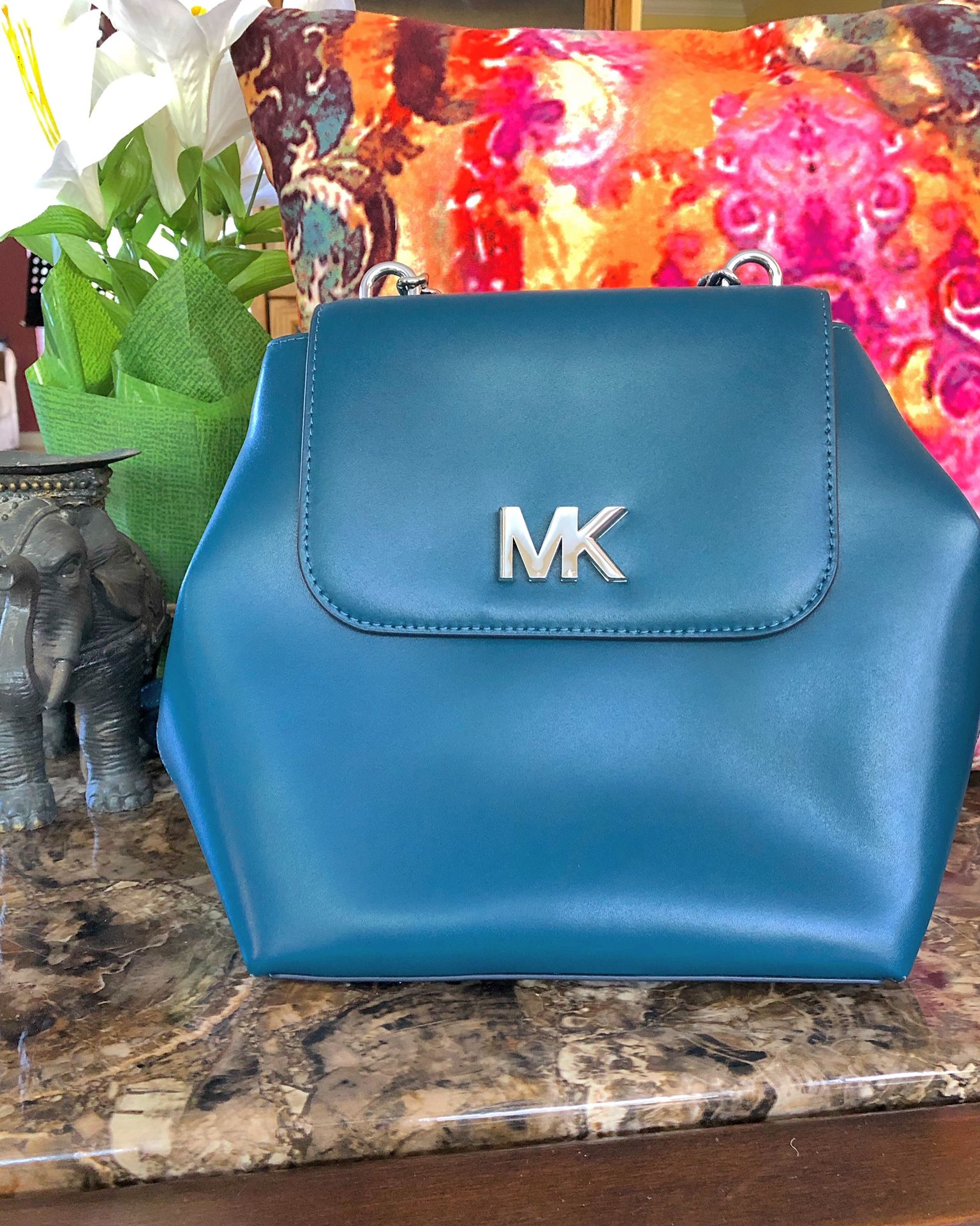 NWT: Teal Michael Kors purse