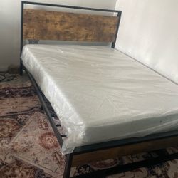 bed frame, matress