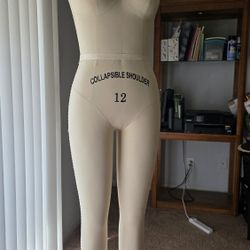 Female Full Body Professional Dress Form With Collapsible Shoulders 