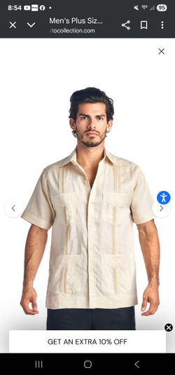 Signature By Mojito Collection Guayabera Short Sleeve Size 1X