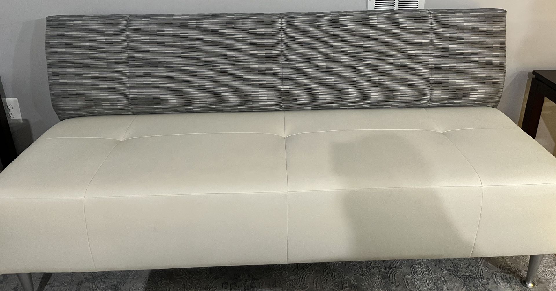 3 Seat Fabric And Leather Sofa