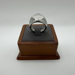 Stainless steel rhomb shape ring