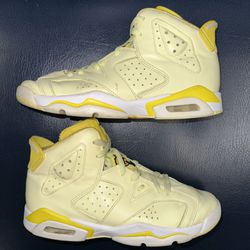 Nike Air Jordan 6 543390-800 Dynamic Yellow Floral Youth Size 6Y Shoes