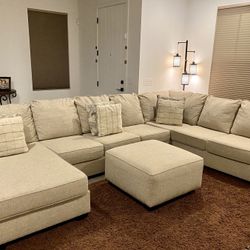 Ashley 8 Seater Sofa With Ottoman & Cushions