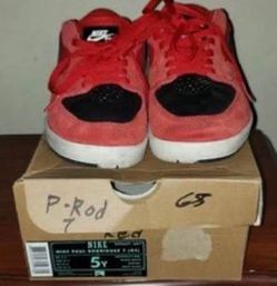 NIKE DUNK PAUL RODRIGUEZ 7 GS 599657-601 SIZE 5Y UNIVERSITY RED/BLACK/WHITE