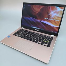 ASUS Pink laptop / Windows 11 / SSD / Camera / Antivirus / WiFi / USB C / Charger / New battery