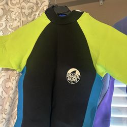 Shark Skins USA Vintage Wetsuit  Surfing Tampa Florida Blue Yellow Women's XL