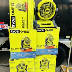 RYOBI ONE+ 18V ,. 7-1/2 in. Bucket Top Misting Fan 