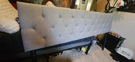 King Size Gray Adjustable Headboard