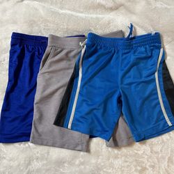3 boys blue gray basketball shorts size medium