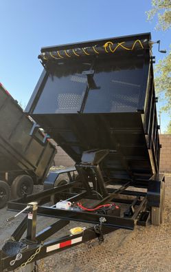 🔥New 8x4x12 Scissor Lift Hydraulic Dump Trailer With Tarp And Spare 🛞 Included 🔥