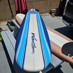 8ft Wavestorm Foam Surfboard With Leash,  Normal wear, see pics, Good condition all and all