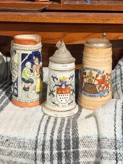 Lot of 3 Beer Steins