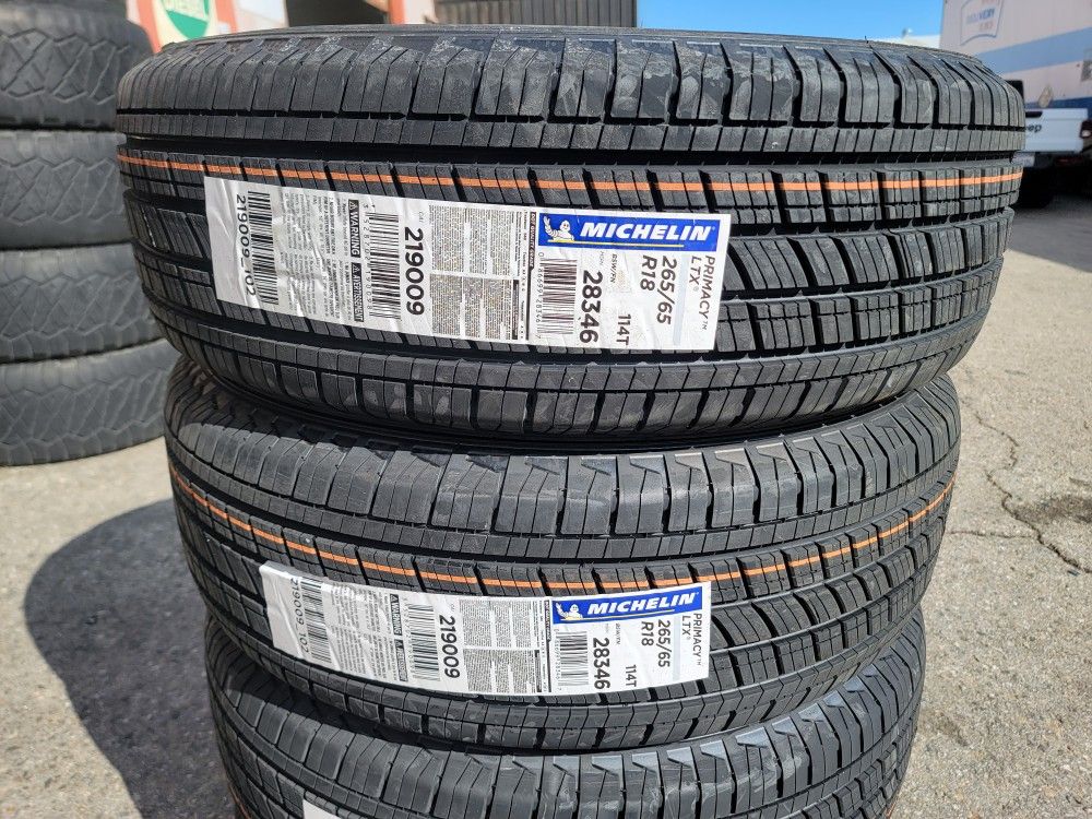 265 65 18 NEW TIRES MICHELIN NEXEN GOODYEAR SILVERADO SUBURBAN AVALANCHE TAHOE SIERRA F150 RAM