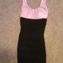 Pink And Black Dress
