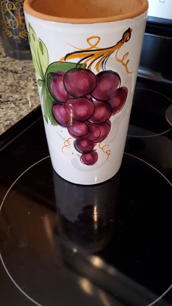 Ceramic Kitchen Utensil Holder Or Wine Holder