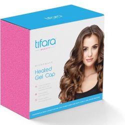 Cordless Deep Conditioning Heat Cap - Hair Styling and Treatment Steam Cap | Heat Therapy and Thermal Spa Hair Steamer Gel Cap - Black