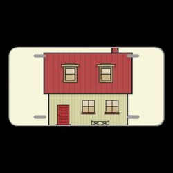 License Plate Novelty Car Front House Icon Symbol Flat Design