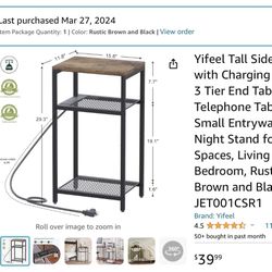Table Charging Station End Table Plant Stand Printer Stand