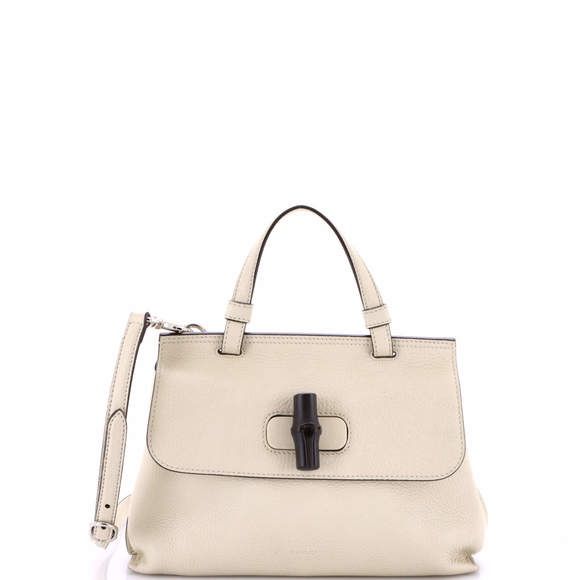 Small Bamboo Daily Top Handle Bag Leather Gucci