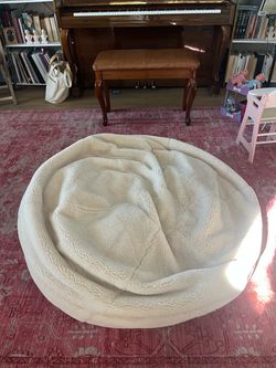 Large soft fur bean bag chair