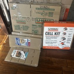 Moving boxes and supplies