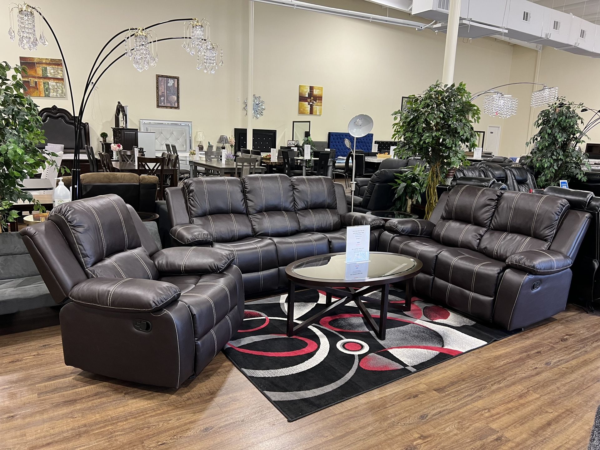 Reclining Sofa 3 Pcs Set