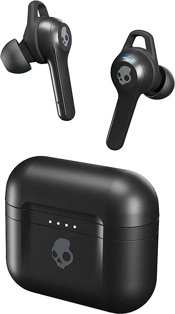 Skullcandy Indy Fuel In-Ear Wireless Earbuds, Wireless Charging, 30 Hr Battery, Microphone, Works with iPhone Android and Bluetooth Devices - Black