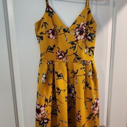 Yellow Floral Summer Dress