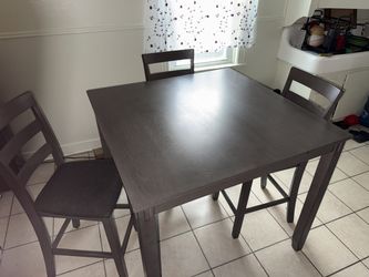 Ashley Gray Wood Dining Table – Like New, Seats 4 - Bethlehem, PA