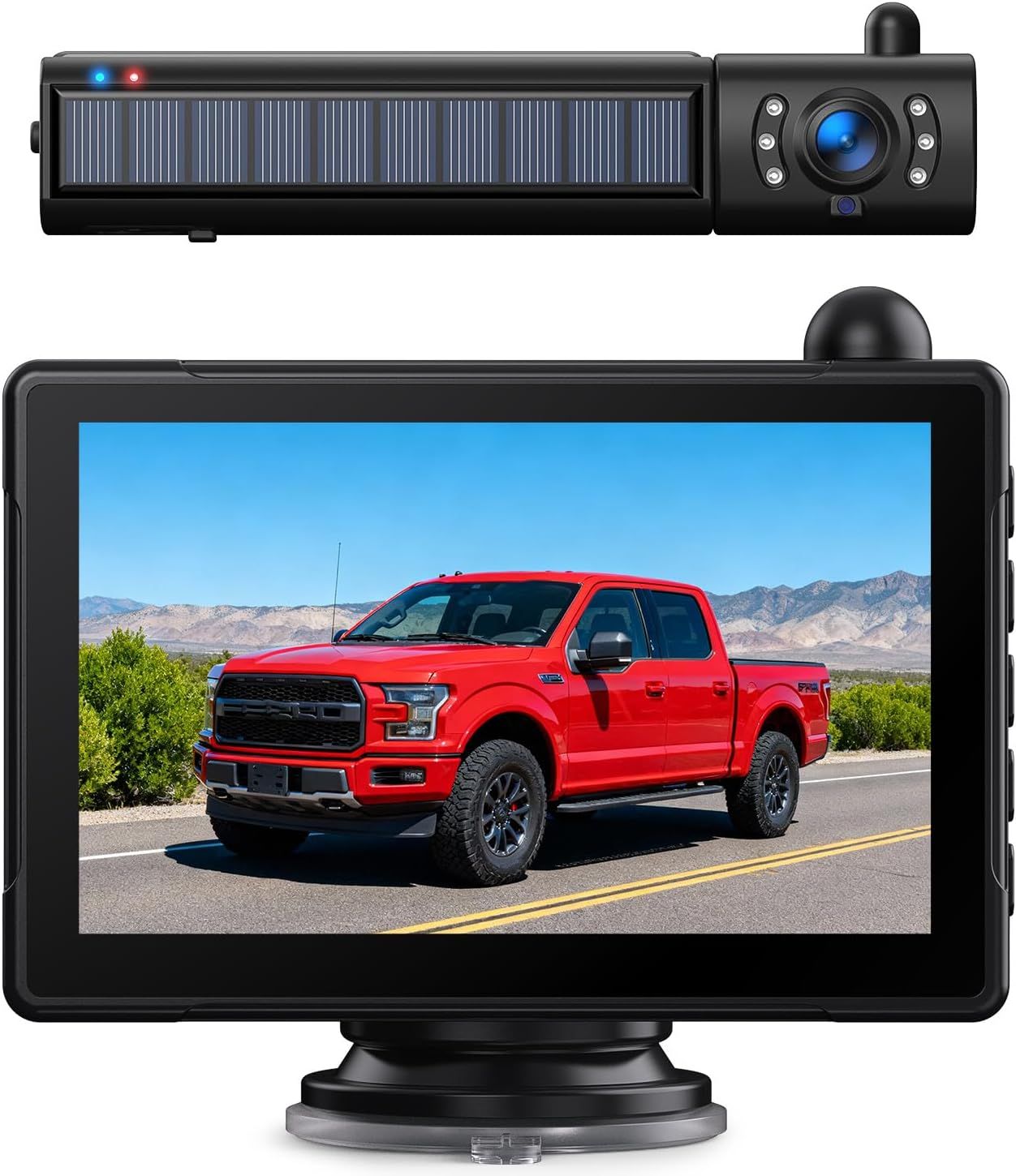 New | Solar Wireless Backup Camera w/ 5" 1080P Monitor|Amazon Retail $119.99