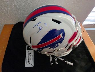 Buffalo Bills Signed Full Size Helmet James Cook