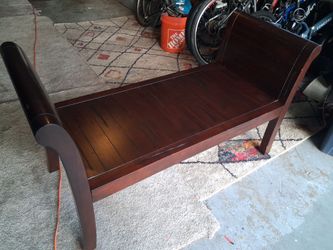 Solid Wood Sleigh Bench / Accent Bench
