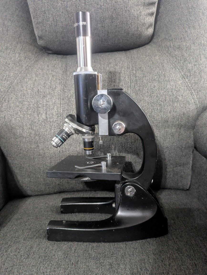 Microscope 10X Eyepiece 3 Objectives Lab Science Biology Tool